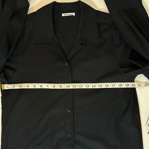 Reformation Hansen Tie Front Button-Up Women’s Shirt Size M. - Picture 4 of 11